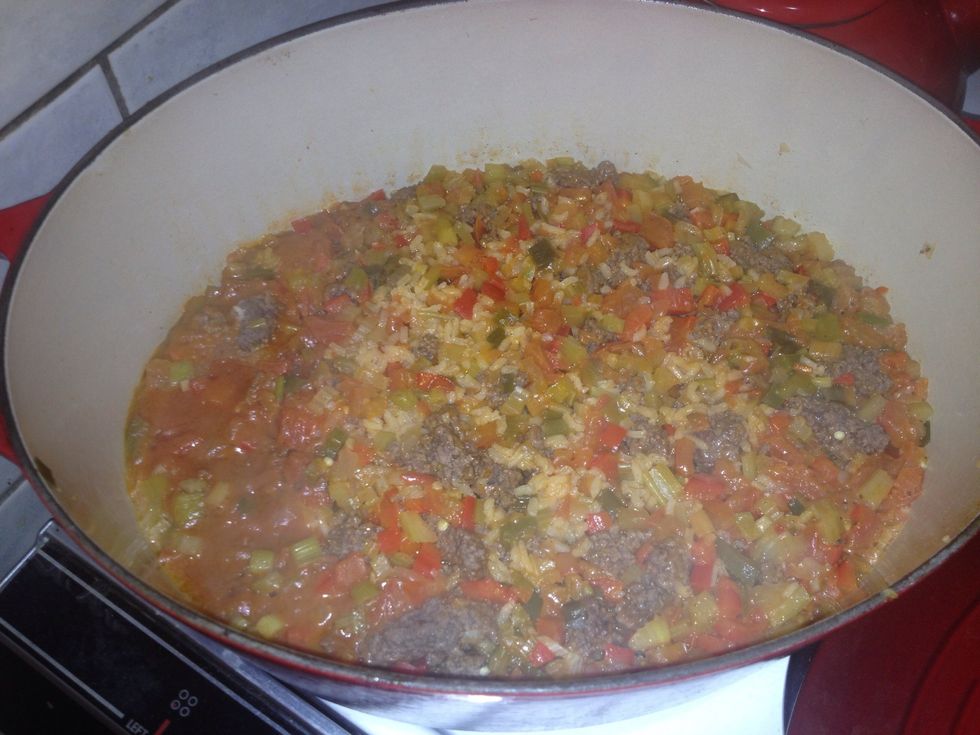 After 20 min it should look like this there might be a bit stuck 2 the bottom this is normal so it will not be mushy