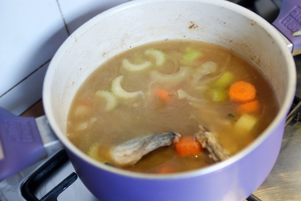 After 20 minutes add have the amount of cold water