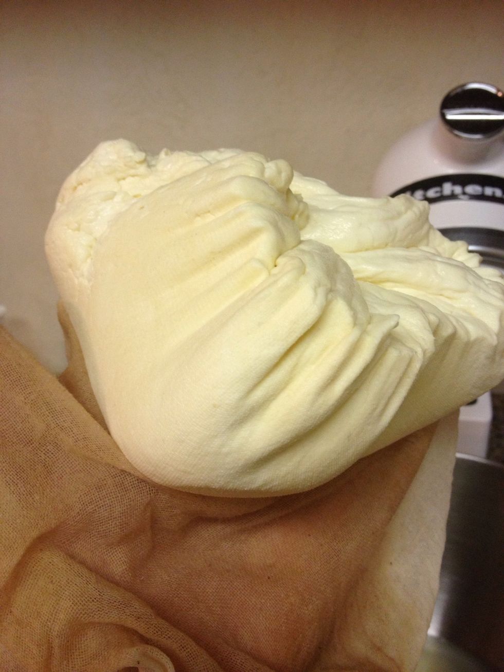 After 3-4 hours flip cheese or else you get a stalagmite looking ball.