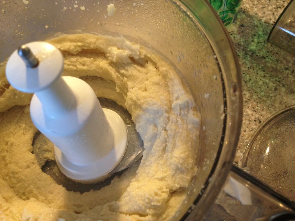 After 3-4 minutes it starts to thicken. Let it cool down until you can touch it. Then knead it like you would do with dough, until you have a shiny lump of marzipan.