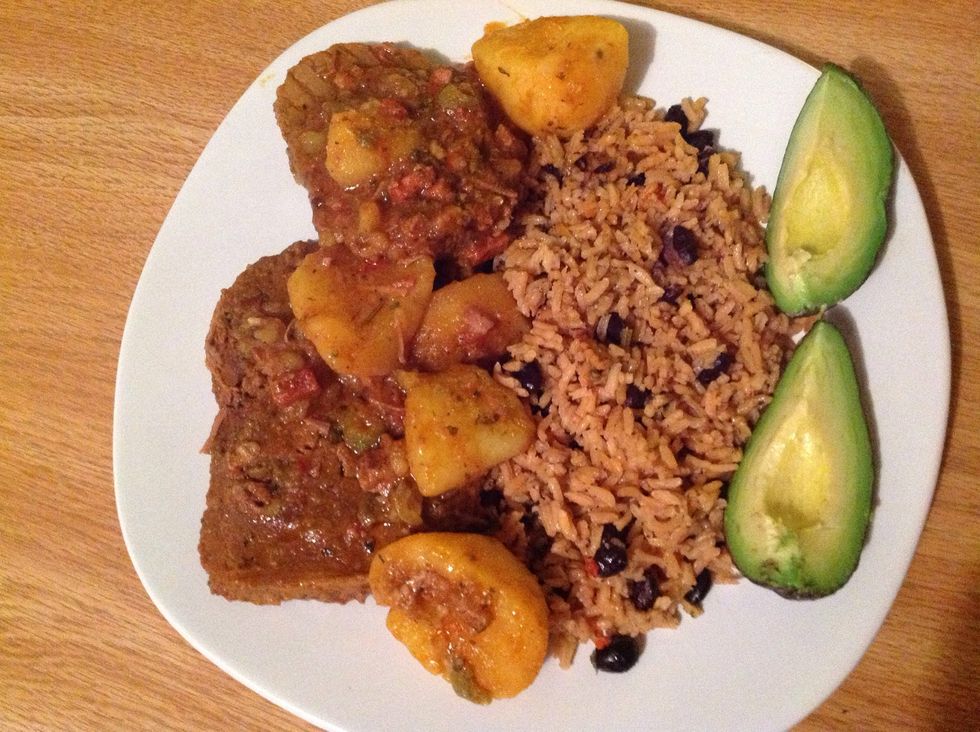 After 3 hours on medium heat, remove and slice into 1 inch circular slices, place back in pot and cook for another hour or longer if needed. The meat should be very tender! Let sit for 20 mins. Enjoy.