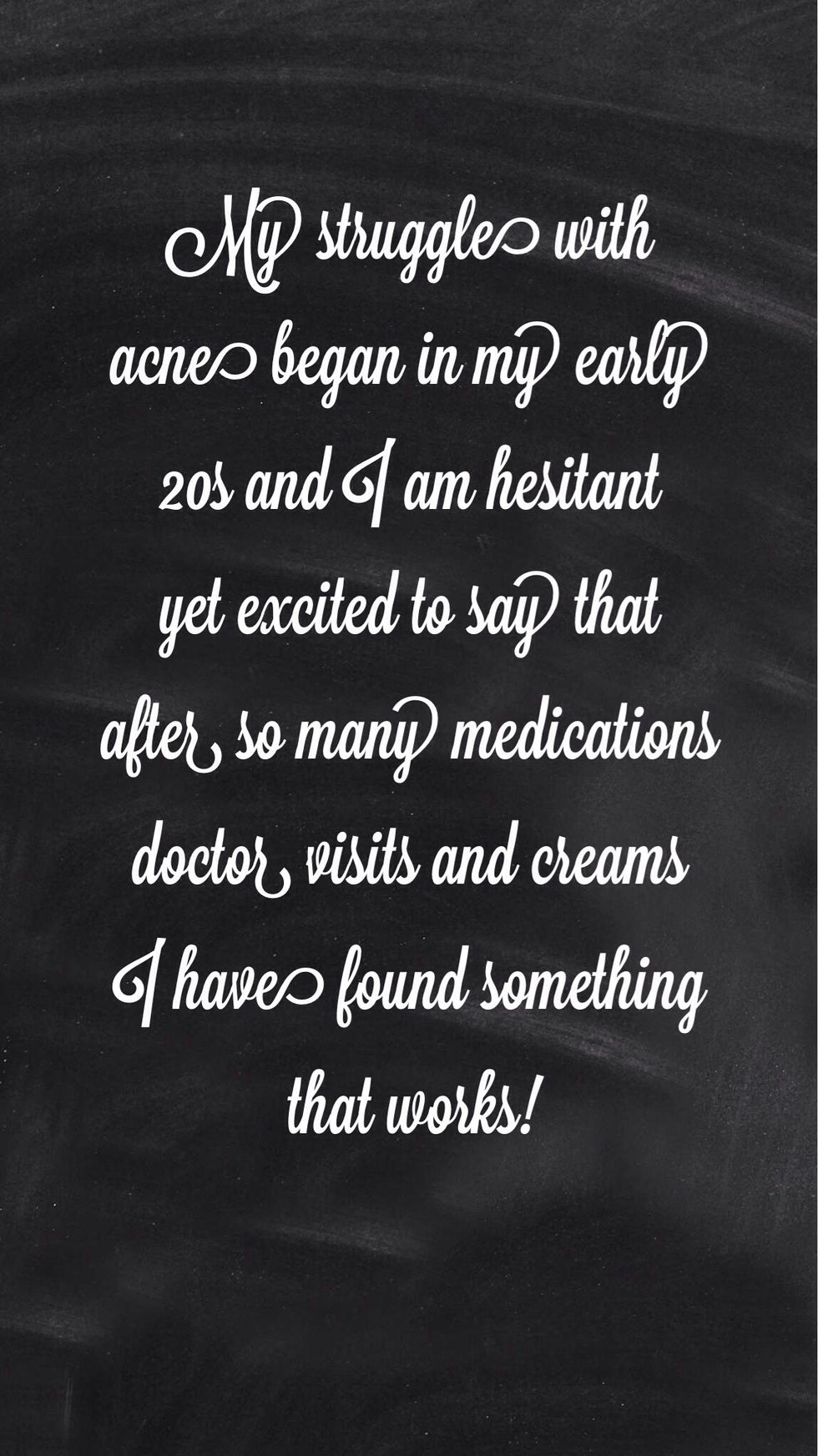 After 3 weeks of oil cleansing my acne is 80% gone. It has helped heal my winter eczema on the corners of my eyes and the edges of my nose. My complexion is returning to its glory days in high school!