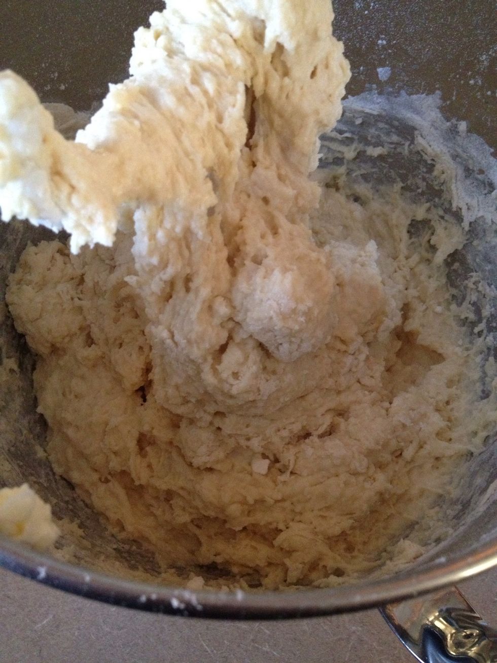 After 4 cups of flour