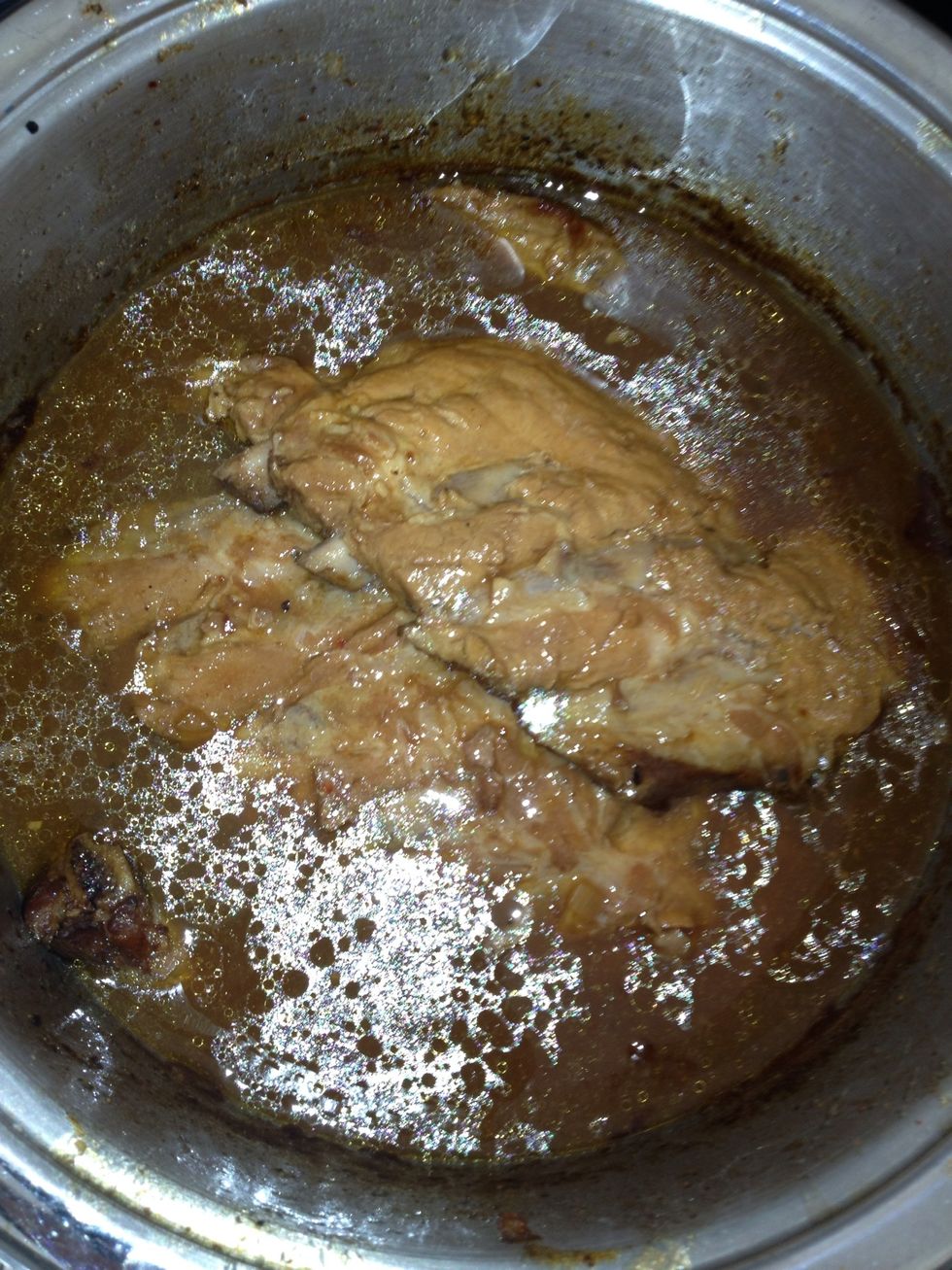 After 4 hours remove from the heat and let it sit