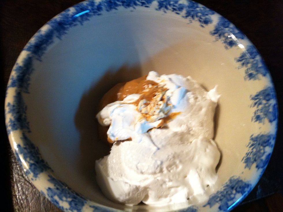 After 4 min. Add to second bowl ingredients. Mix well and pour into prepared pan.