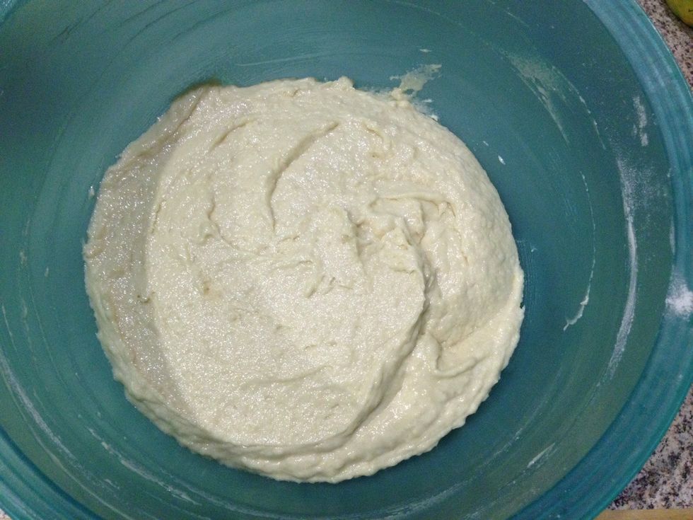 After 400 grams of flour