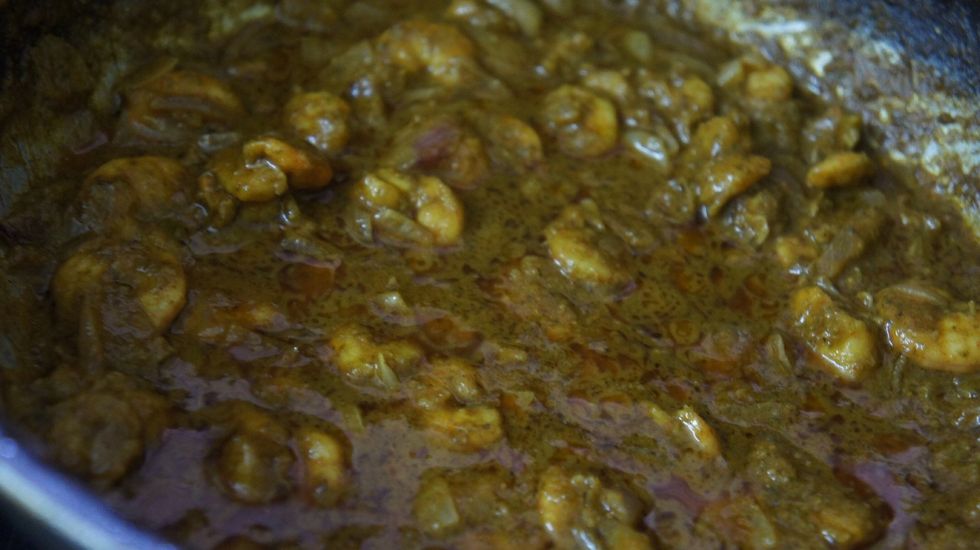 After 5-10 min of cooking in high flame add red chili garlic sauce, green chili sauce, vinegar, soya sauce to the mixture..