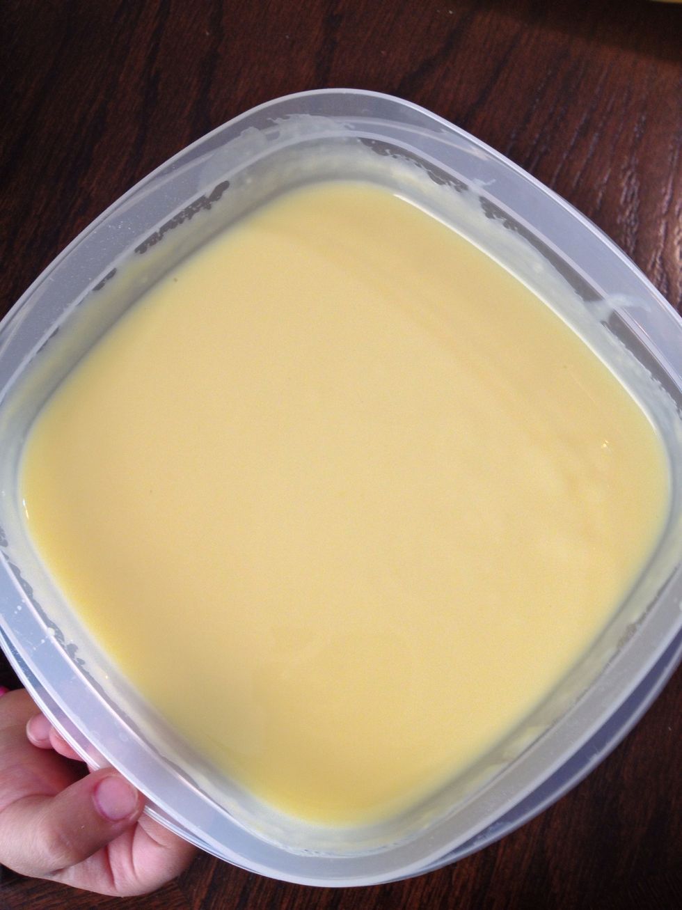 After 5 minutes pudding should be set.