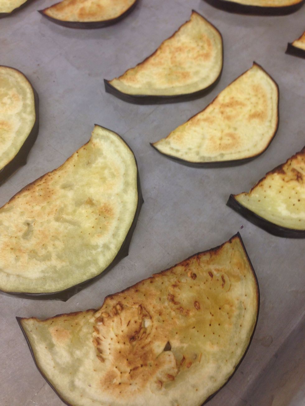 After 5 minutes your eggplant will look line this.