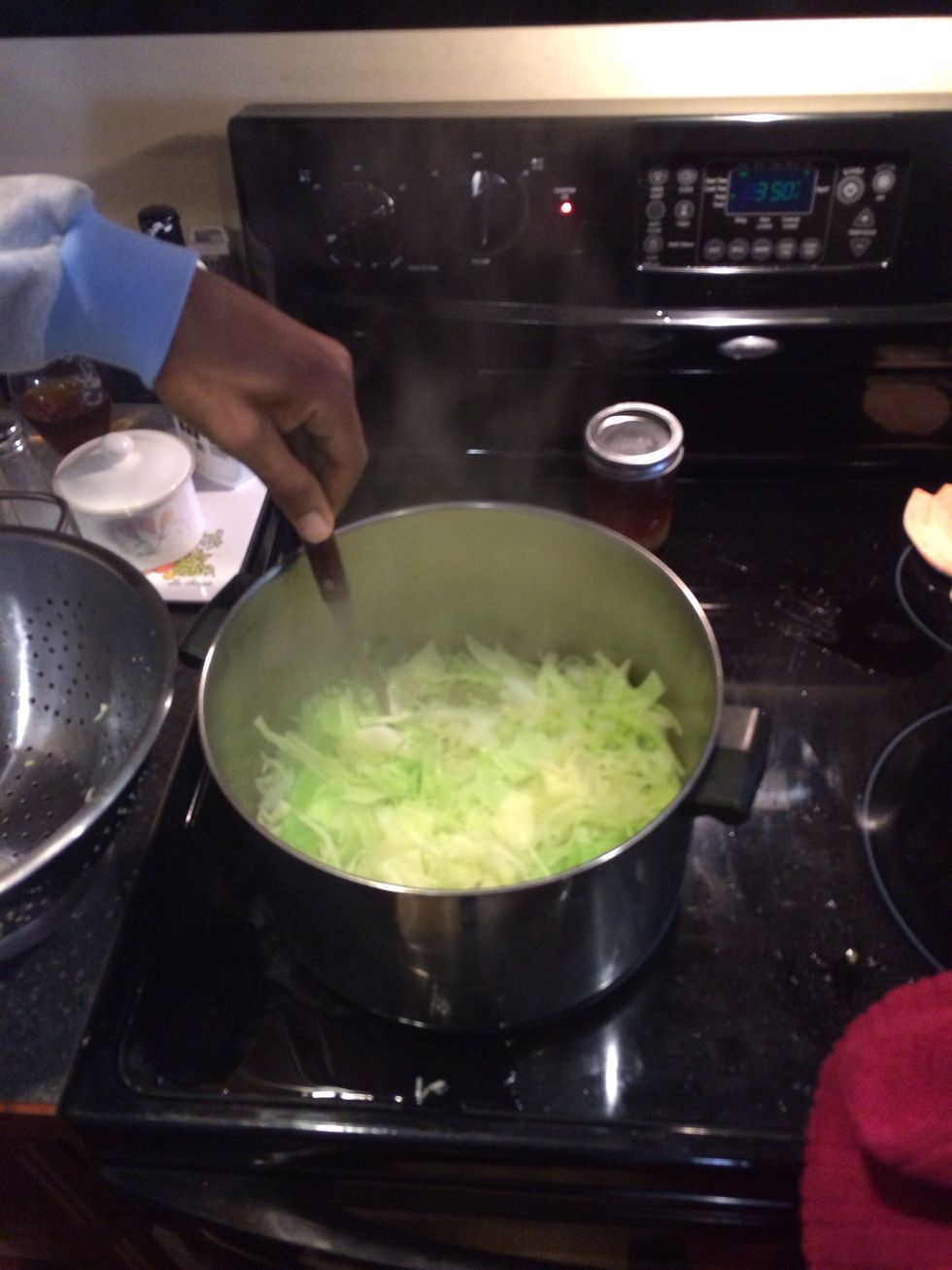 After 6 min stir as needed. Check every 5 min till it's done the way you like. It should be done in 15 min. Taste and add salt till you like the taste. Turn off heat and let it sit on the stove.