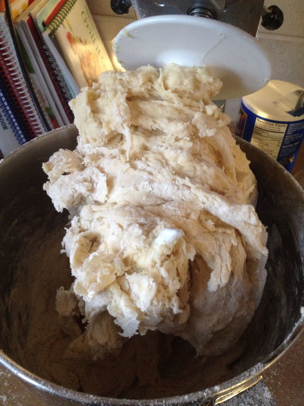 After 7.5 cups of flour