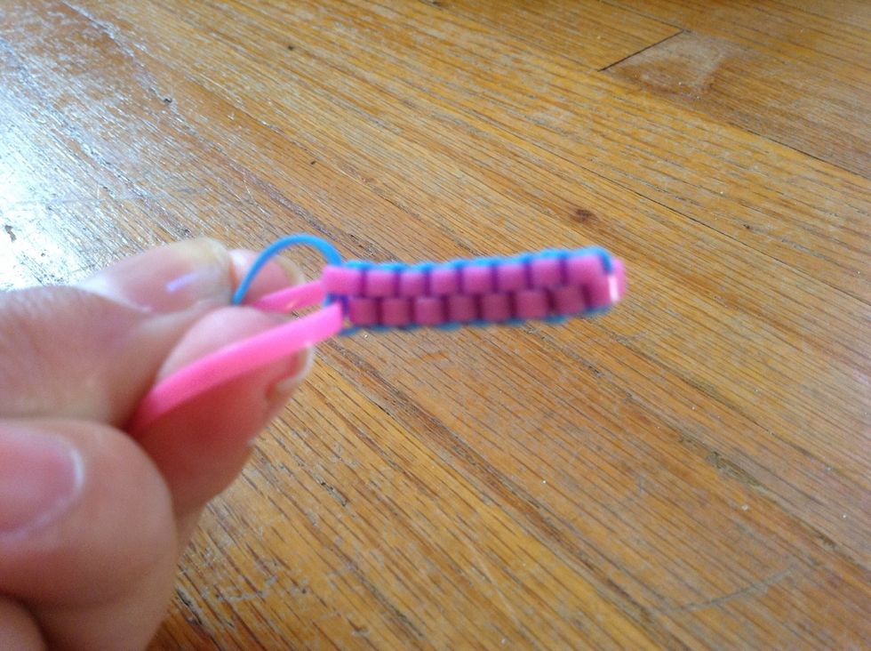After 8 or 9 times of looping and tightening.
