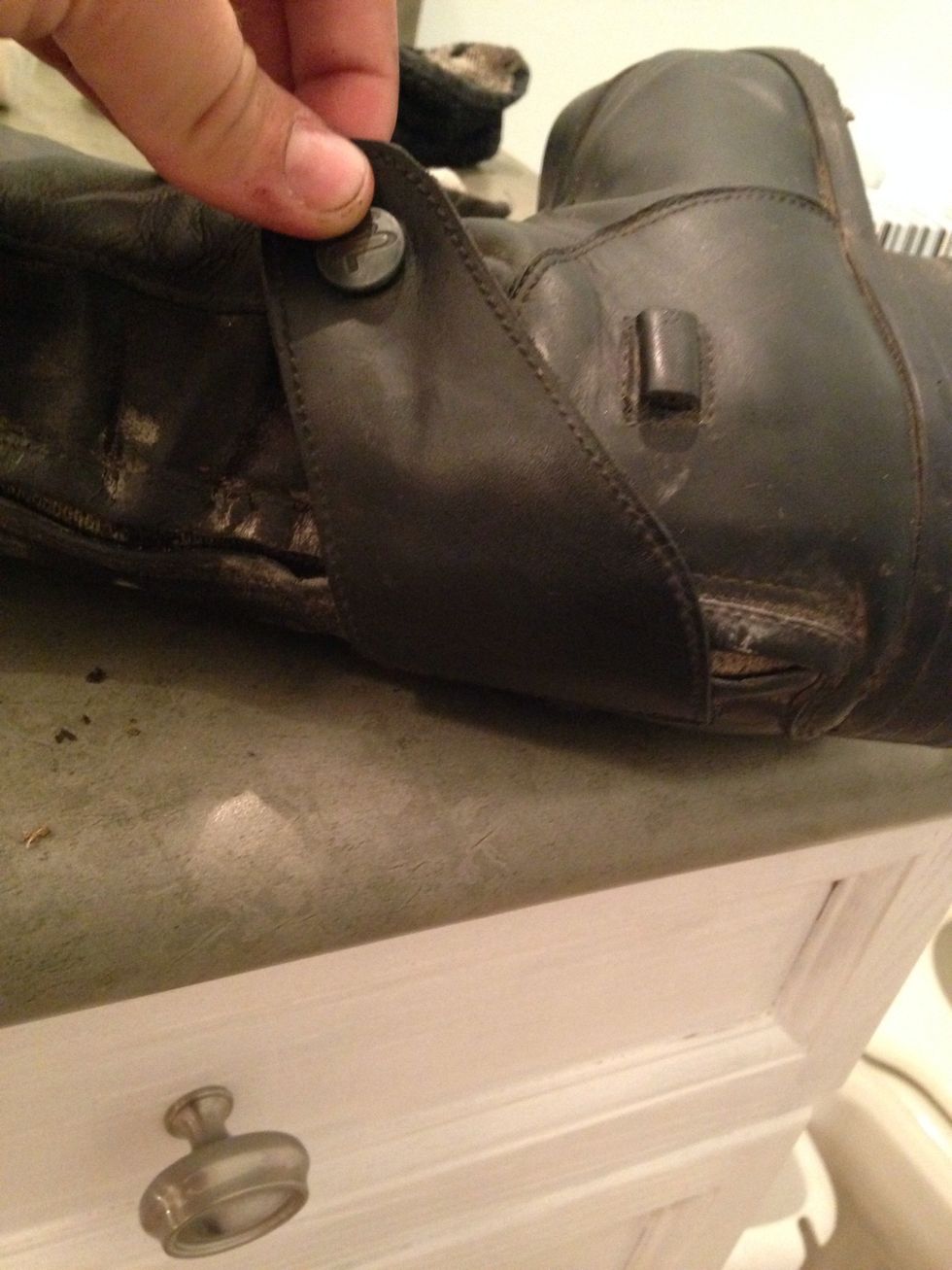 After a few minutes of rubbing with the damp cloth, it should look like this.