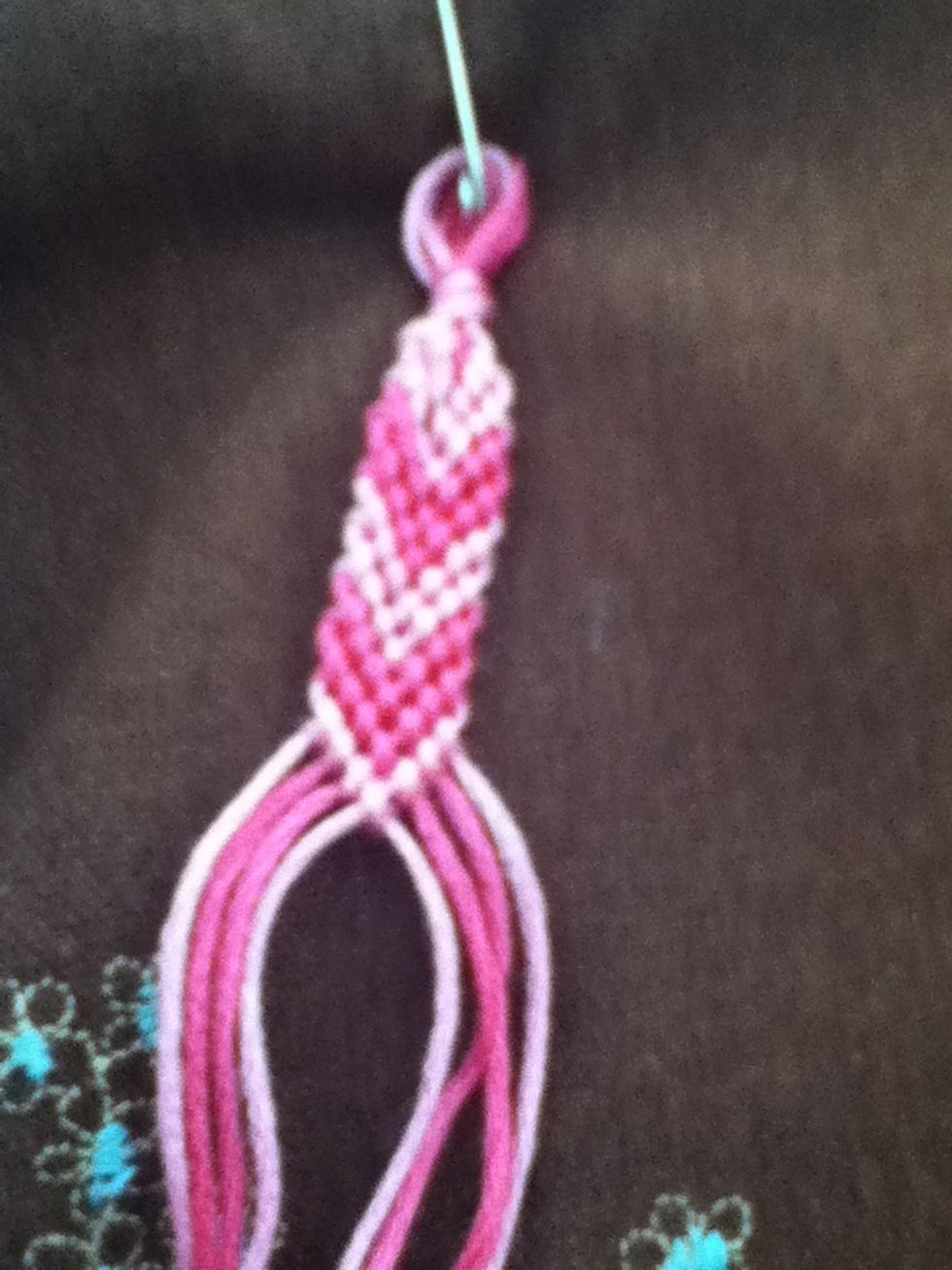 After a few rows, you will see the chevron pattern.
