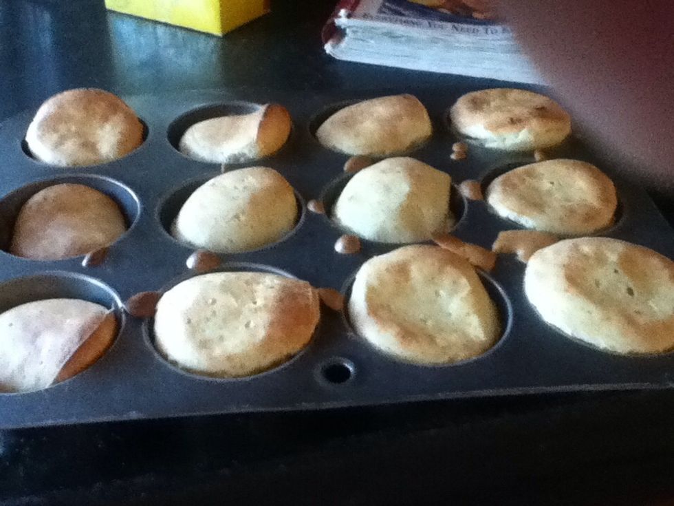After a little while they will cool and deflate. Try to remove them immediately as they will become hard to remove once completely cool.