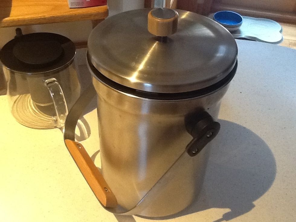 After a year, we switched to this in house compost collector, still taking it out when full.