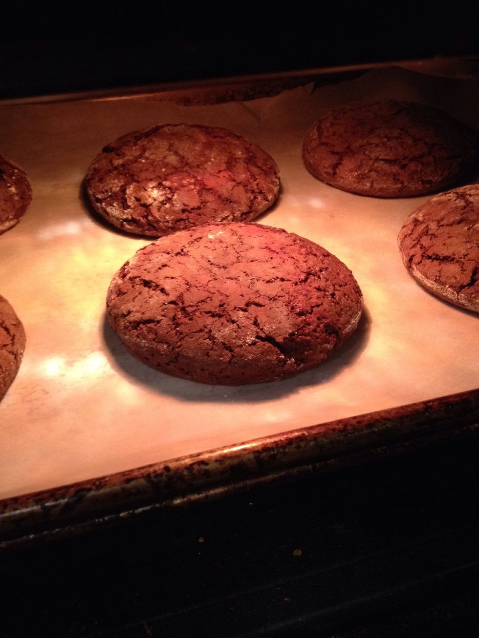 After about 12 minutes, we checked them and they weren't quite there yet. We added about 3 more minutes just to make sure. You don't want them too doughy in the middle ;)