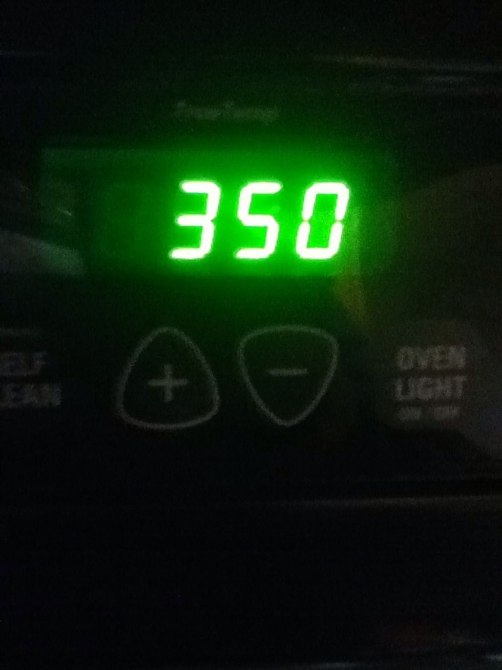 After about 30 mins, remove your dough from the refrigerator and preheat your oven to 350 degrees F.