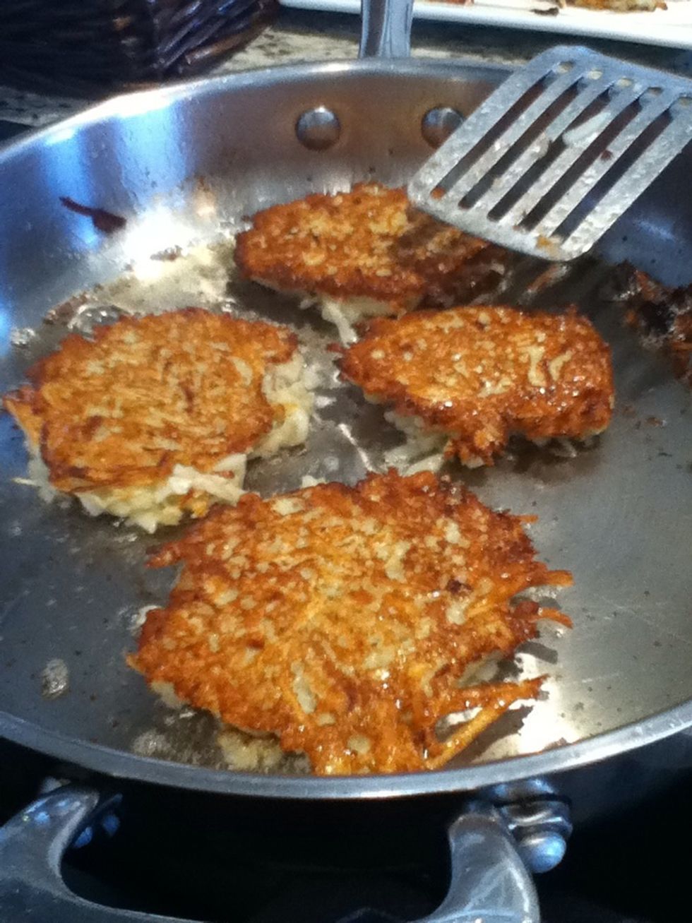 After about 5-7 minutes flip :) or until golden brown.