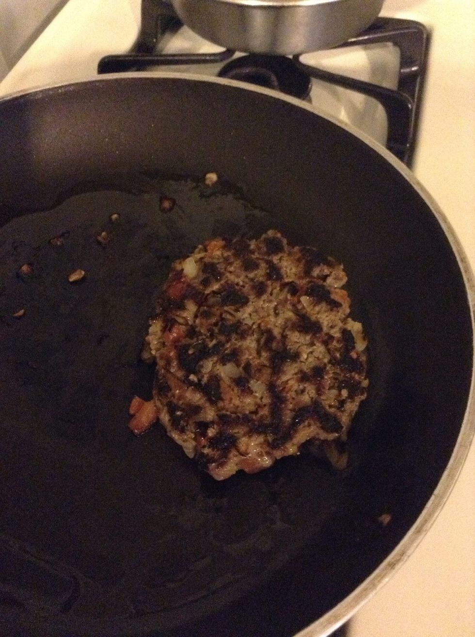 After about 5 minutes, flip it over and cook the other side for a few minutes longer.