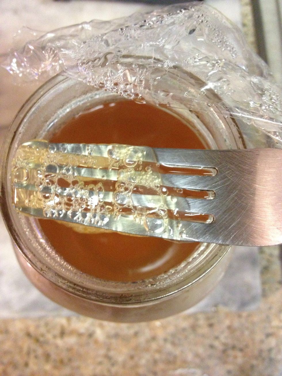 After about a week stored in a cool place it's ready to fridge. A baby SCOBY might have developed and should be removed. Or give it to a friend and they can start their own using the baby SCOBY