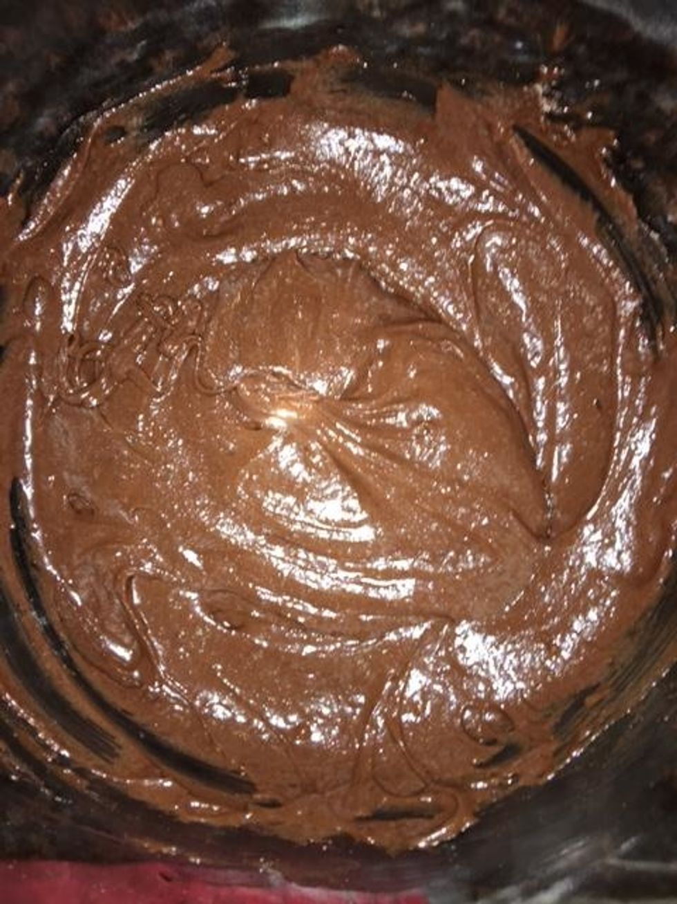 After adding those ingredients, you then stir it until it is well blended