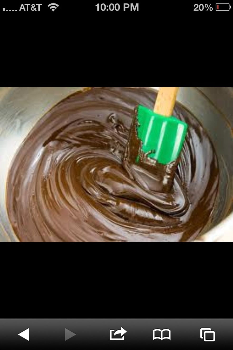 After all the powdered sugar is mixed in, melt the chocolate in the microwave in 30 second increments until completely melted. (It took mine about a minute to completely melt).