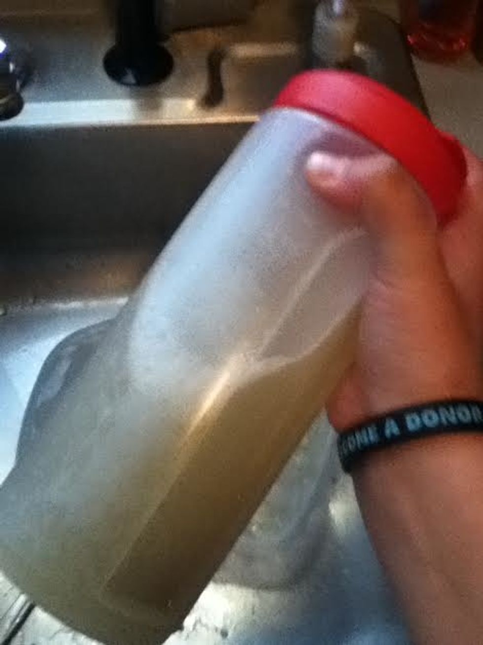 After awhile go back and shake it to help speed up the dissolving of the sugar cane.