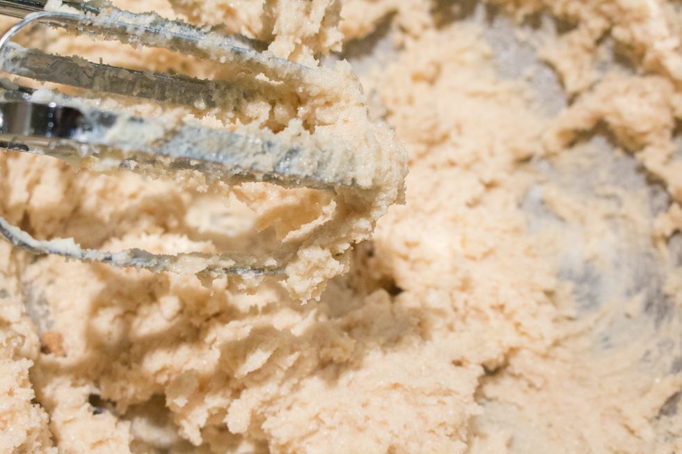 After beating the butter and sugar mixture - this is what it should look like.