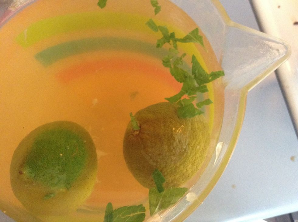 After chopping it nice and small add it to the tea mixture.