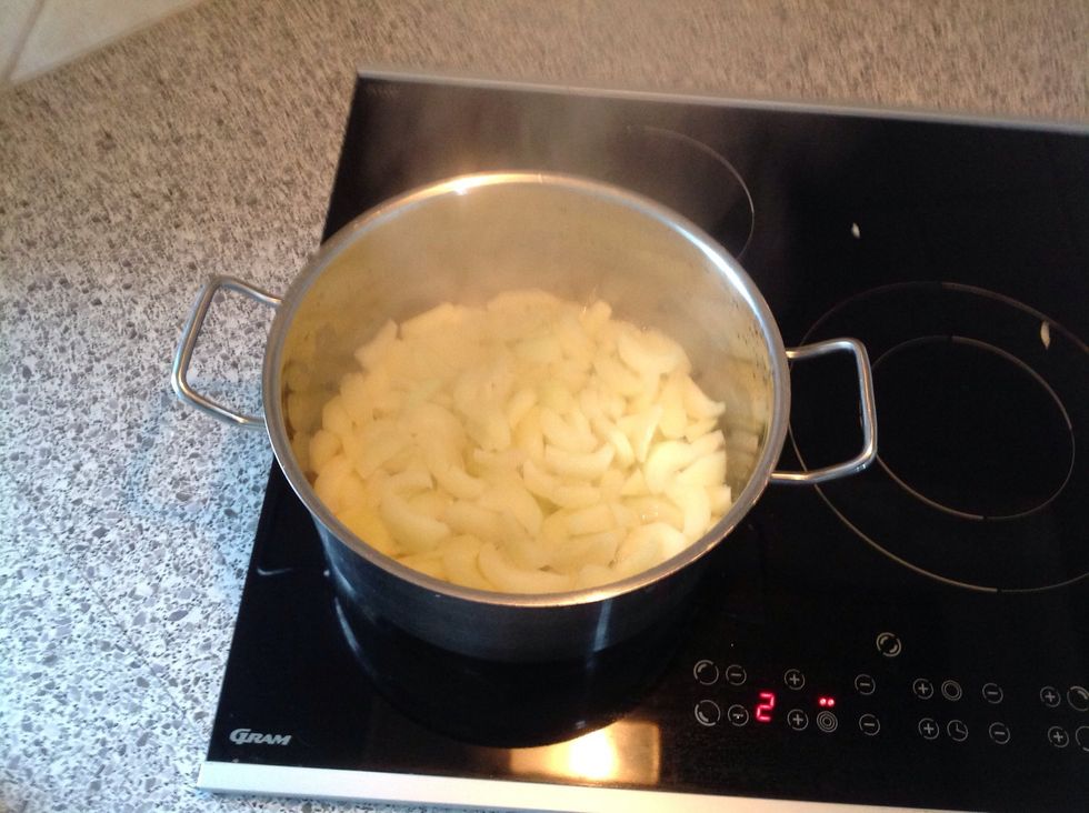 After cooking -let cool