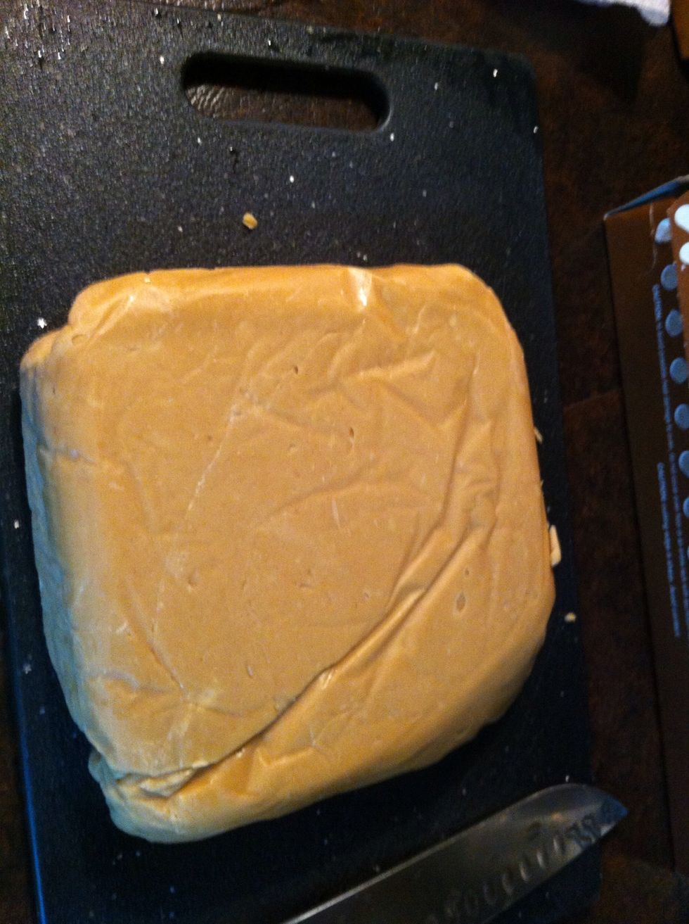 After cooled. Turn upside down on cutting board.