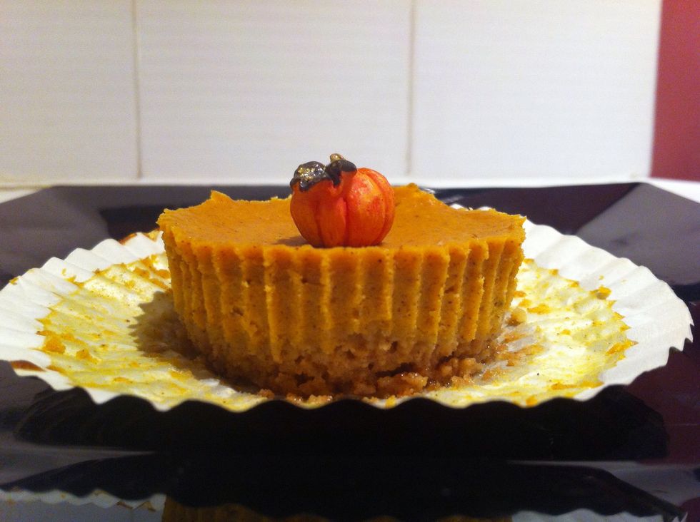 After cooling, you could also add whipped cream on top. Happy Thanksgiving! :)