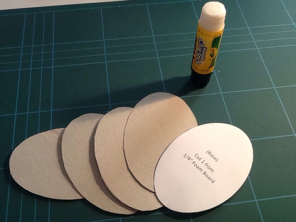 After cutting, stack and glue them all together.