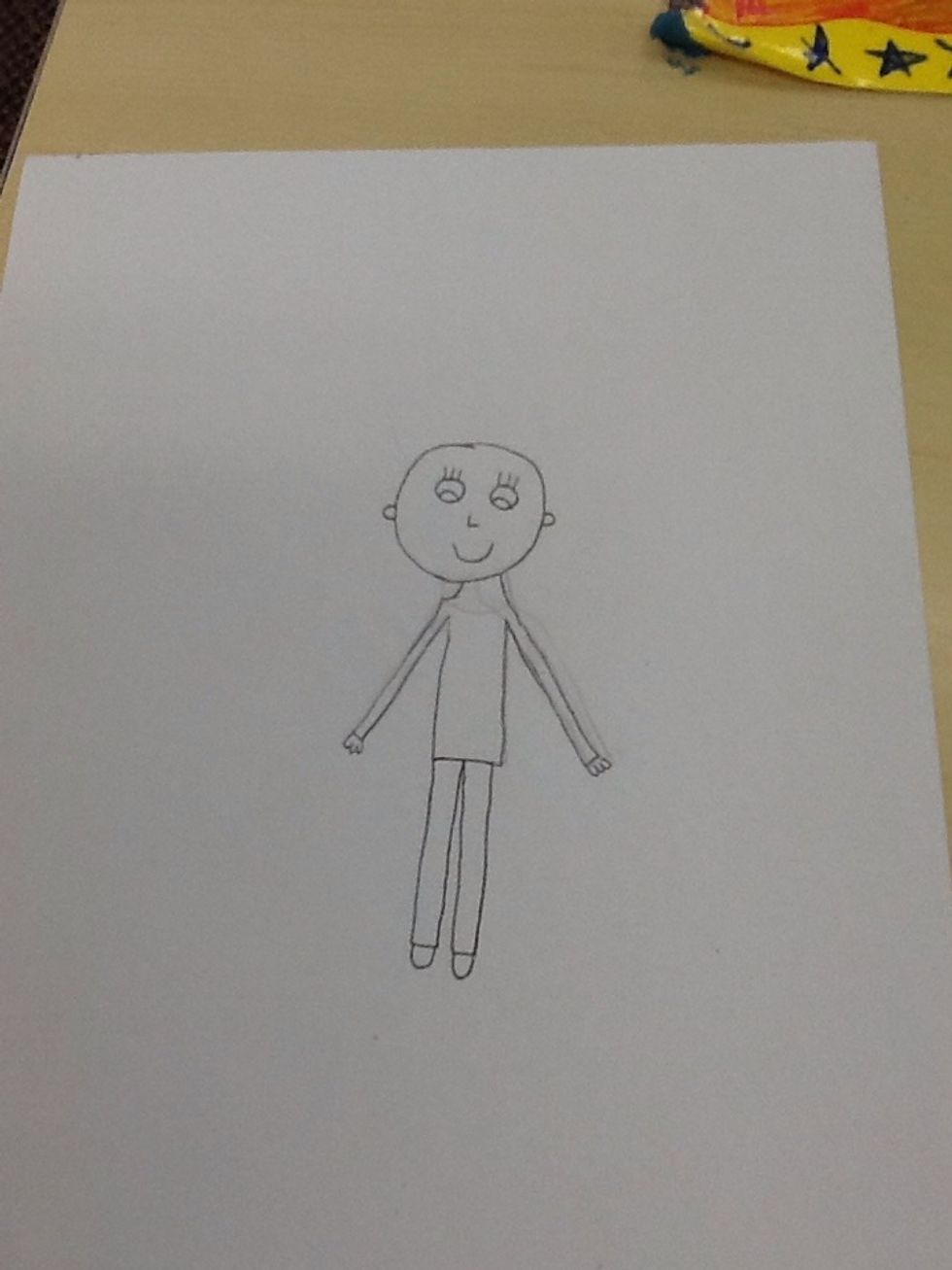 After,draw the eyes,nose,ears and mouth.