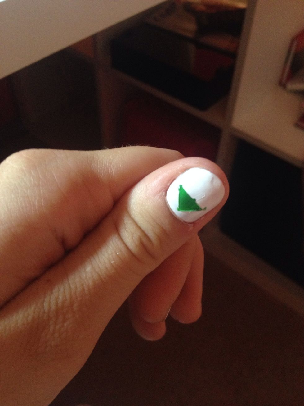 After drying, pull tape off.