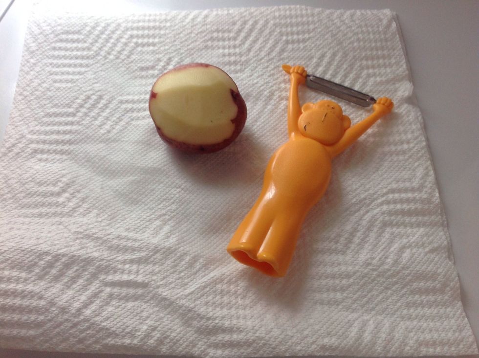 After drying them, if you want them to be skinless, peel them with a knife or a vegetable peeler.