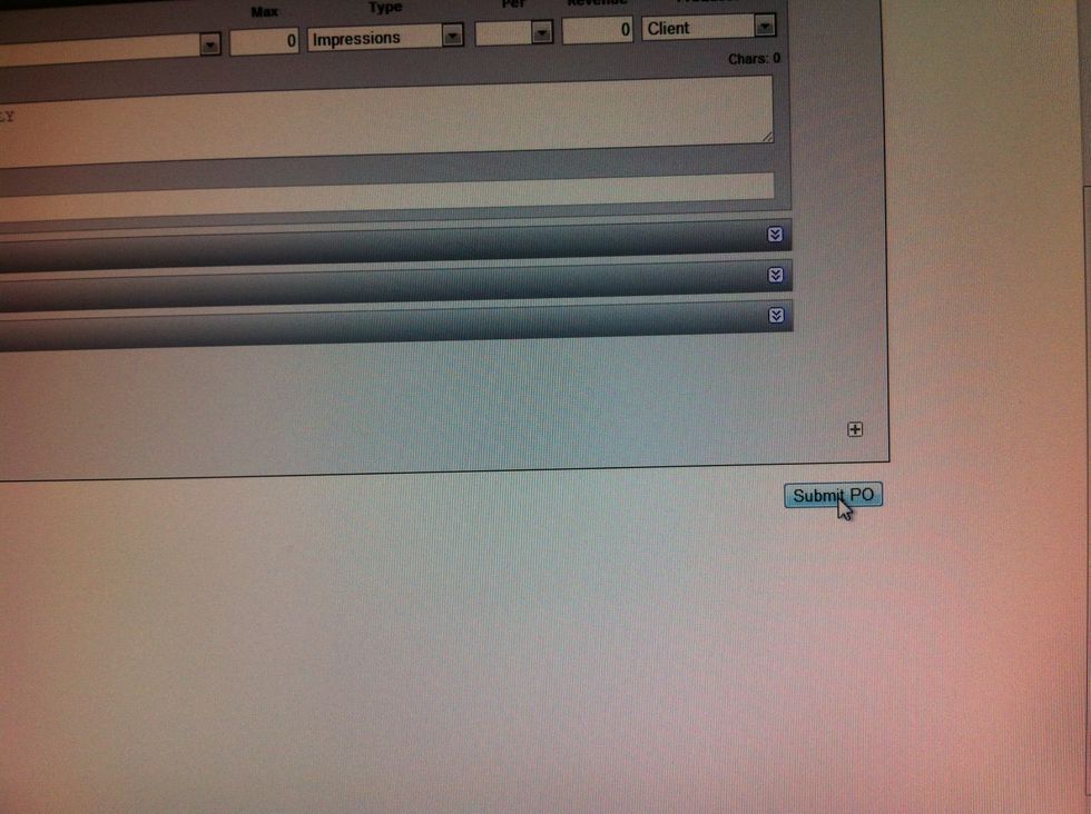 After filling out the rest of the form, submit the PO.