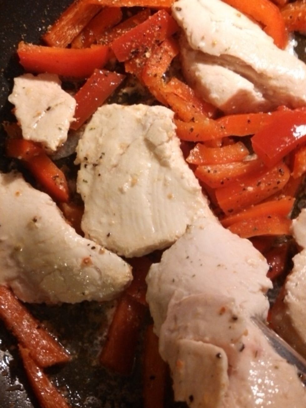 after flipping chicken add mrs. dash to other side of chicken