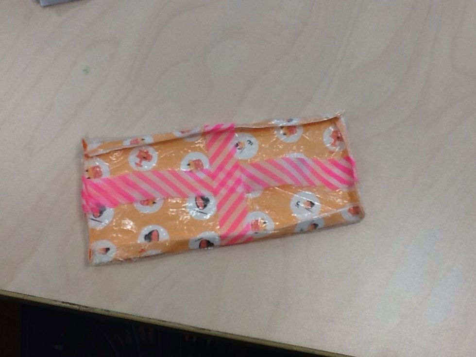 After fold each side of the paper