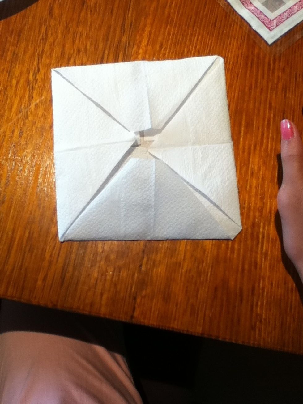 After folding twice.