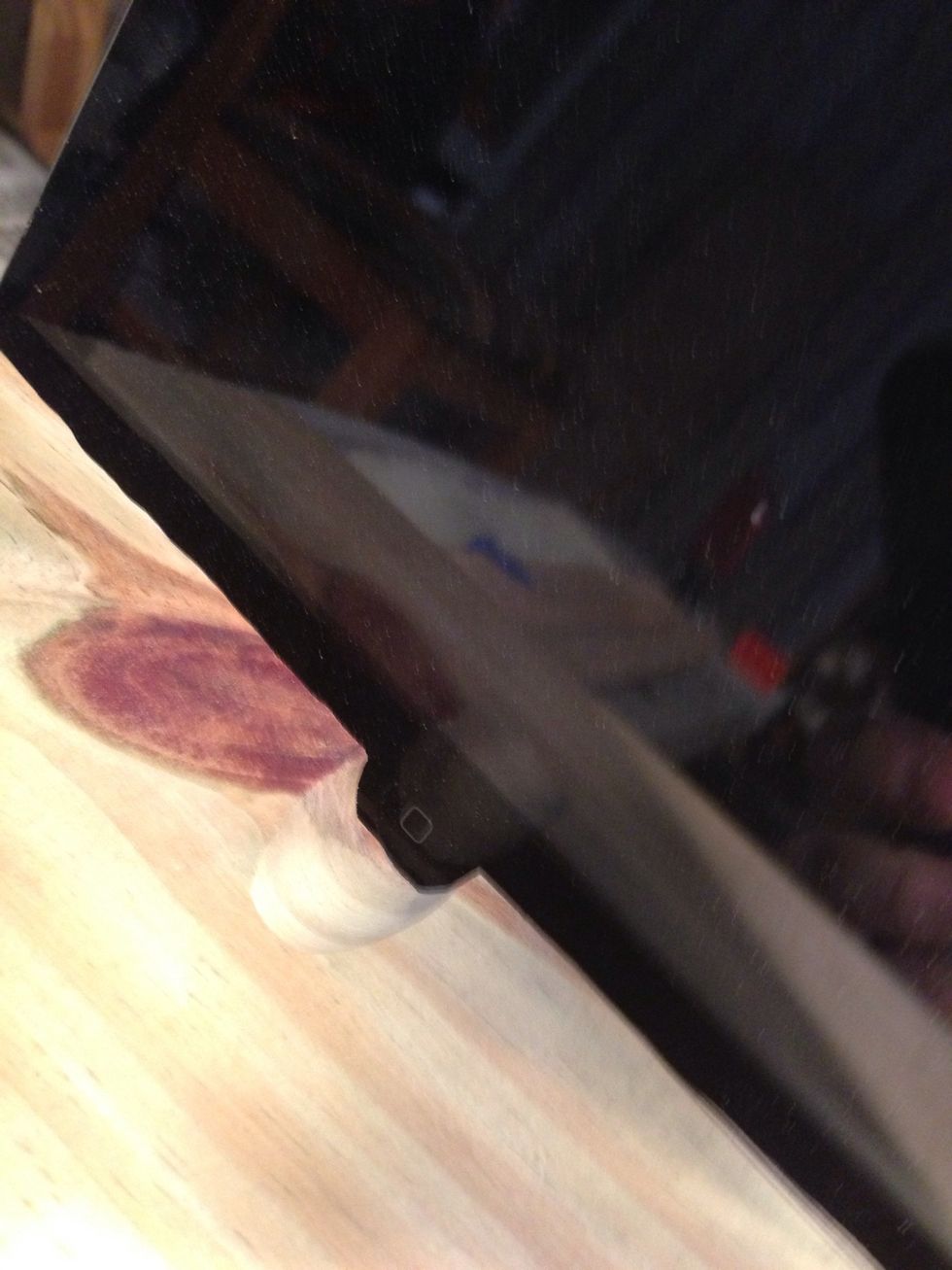 After getting the channel cut just right after several passes I did a test fit for the finger insert for the HOME button on your device. It will work on iPad or iPhone! Awesome.