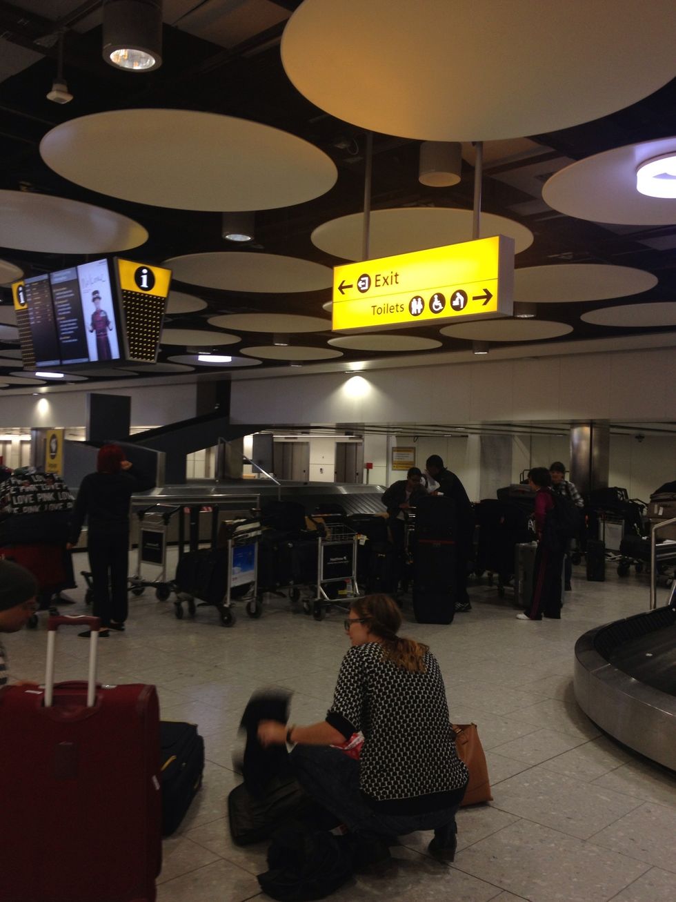 After going through customs at UK Border follow signs to baggage reclaim then follow signs to Exit