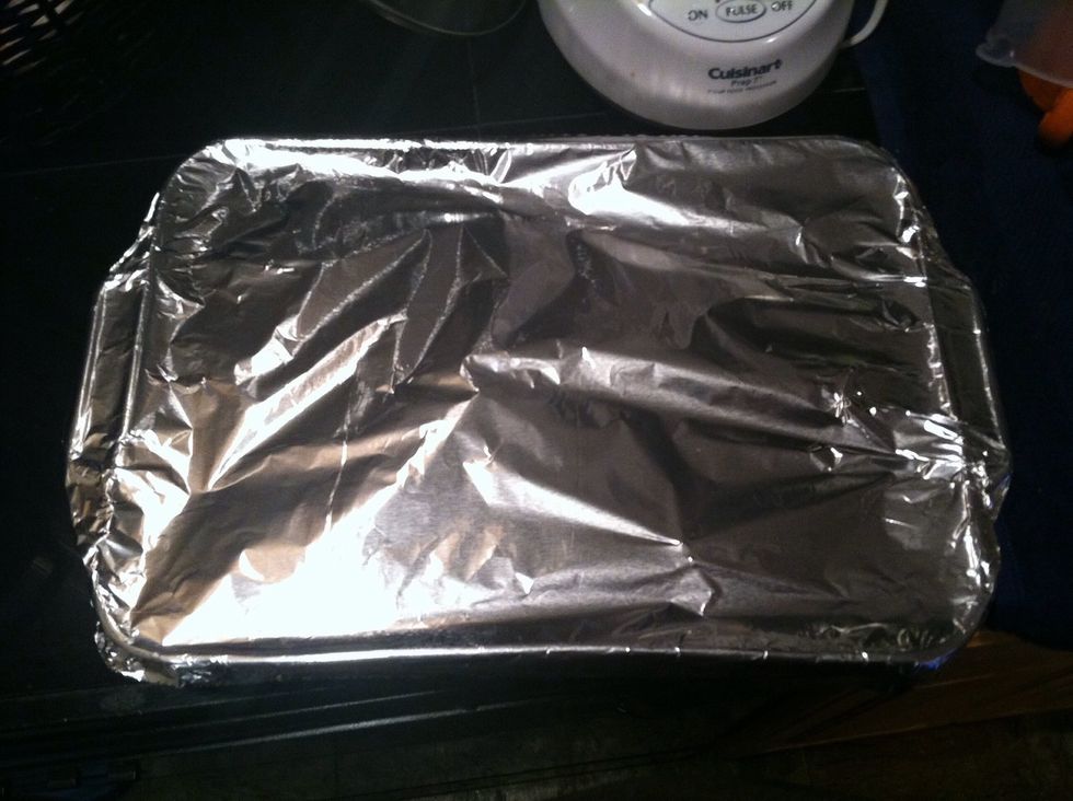 After golding , Cover the pan and put your chicken In the oven on bake 350 degrees.