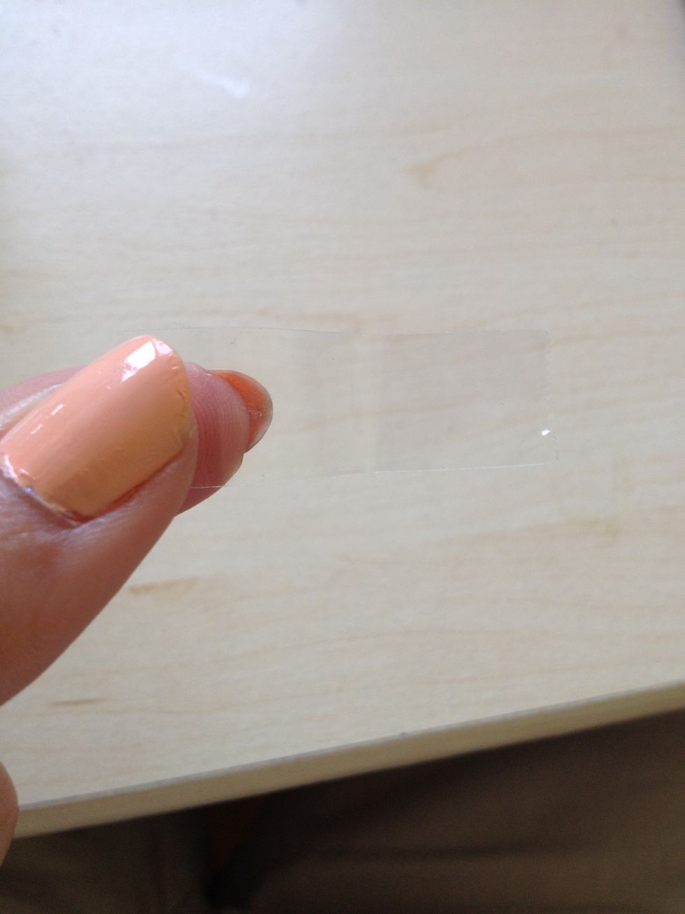 After half an hour, test if your nail polish is dry by pressing it with your fingertip. If it is not dry enough, you may ruin your polish after removing the tape!! Speaking of which, grab some tape!