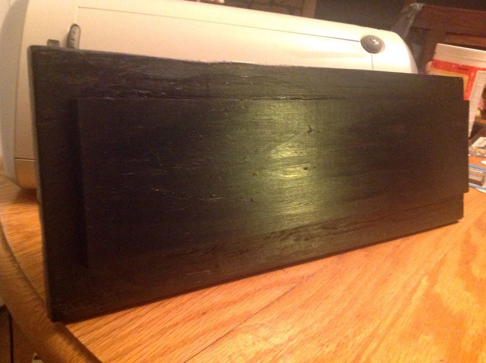 AFTER I had them glued, I realized I should have painted the big one first, because I wanted to paint the small one pink. So, that's what you should do if you want 2 colors!