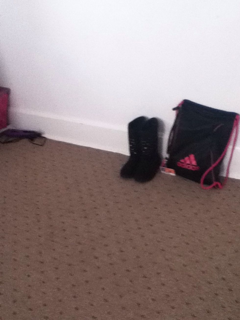 (After) I leave this here because I take this to school