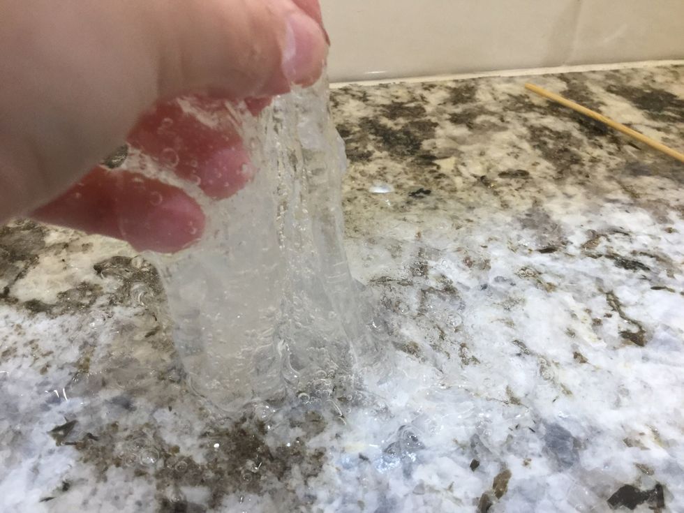 After I played with the slime for quite some time, it was still sticky so...
