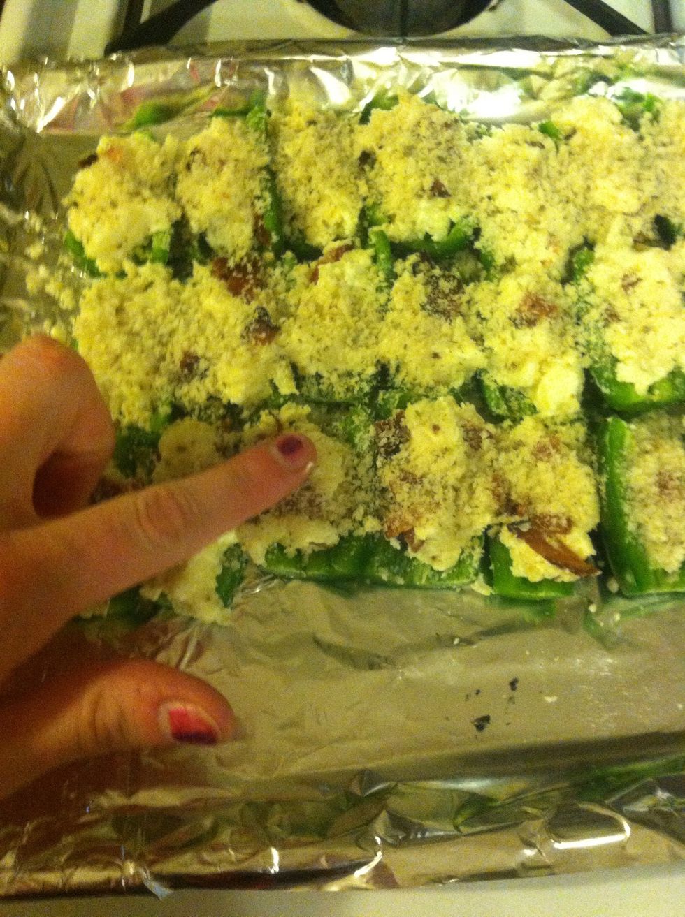 After I press the topping down with my finger.