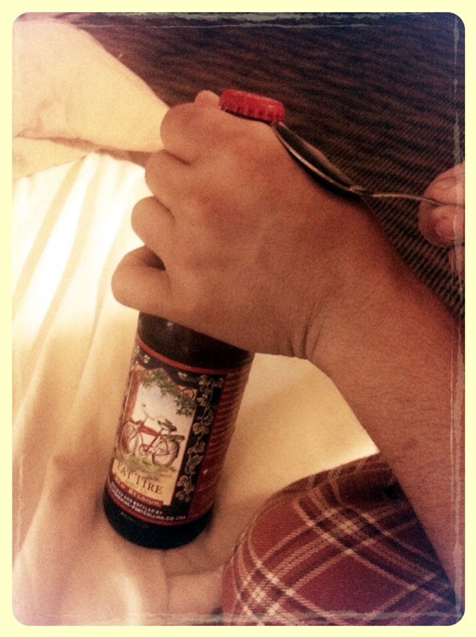 After ich is gone, use your spoon to open your beer of choice.